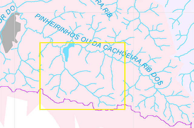 Mapa do Córrego Bom Sucesso em Torrinha
