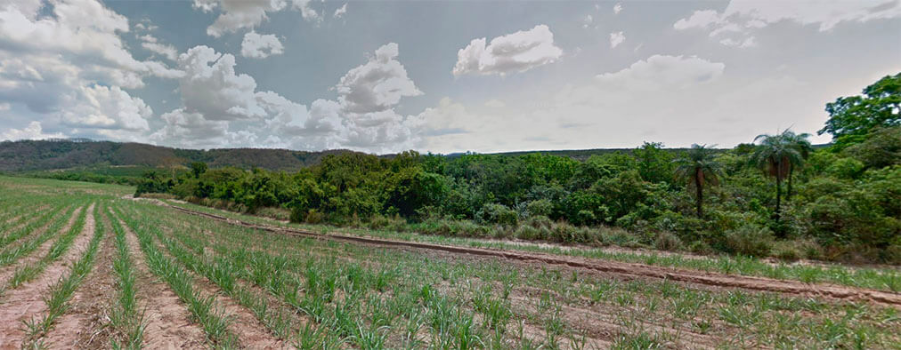 Vale do Pinheirinho em seu baixo curso na cidade de Brotas-SP