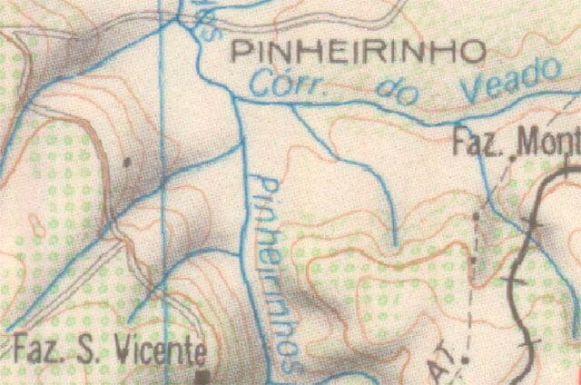 Mapa da hidrografia de Brotas e Torrinha - SP